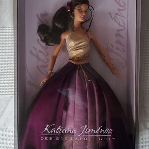 Barbie Designer Spotlight Doll in Gold and Purple. Never Openned. New